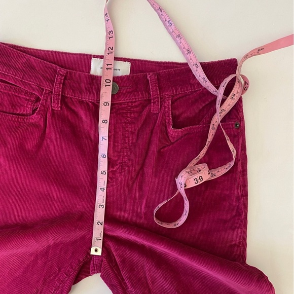 Current/Elliot || Corduroy Crop Flare Pants Magenta Fuchsia Pink 29 - Picture 5 of 10